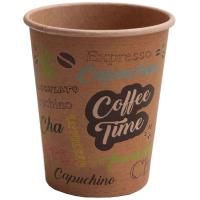 Vaso de cartón Krart Coffe Time café cortado 120 ml, pack 12 uds