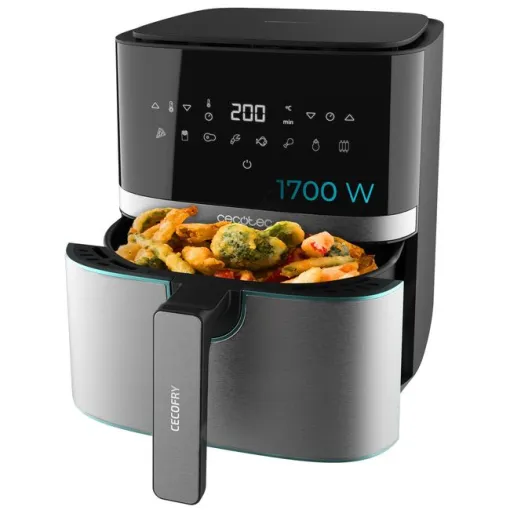 Freidora de aire sin aceite, 1700, 5,5 litros, Cecofry Full Inox 5500 Pro CECOTEC