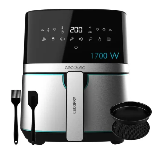 Freidora de aire sin aceite, 1700, 5,5 litros, Cecofry Full Inox 5500 Pro CECOTEC