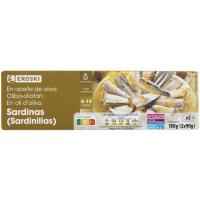 Sardinilla en aceite de oliva EROSKI, pack 2x90 g