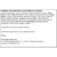 VALOR DUO cookies txokolatea, tableta 170 g