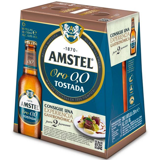 precios Cerveza Oro 0,0 Amstel Pack 6, Botellas 25 Cl en Eroski