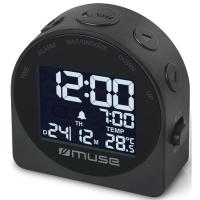 Reloj despertador digital negro M-09C MUSE