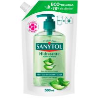 Jabón líquido de manos hidratante SANYTOL, eco-recarga 500 ml