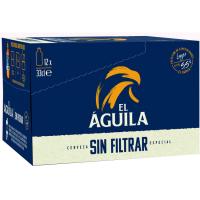 Cerveza sin filtrar EL AGUILA, pack 12x33 cl