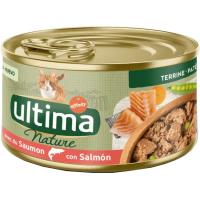 Alimento de salmón para gato ULTIMA NATURE, lata 85 g