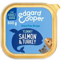 Alimento de salmón, pavo para perro EDGARD&COOPER, tarrina 300 g