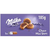 Estrellas chocolate minis MILKA, tableta 185 g