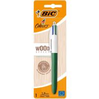 Bolígrafo de 4 colores madera punta 1 mm, ¿Cuál te llegará? Wood BIC, 1 ud