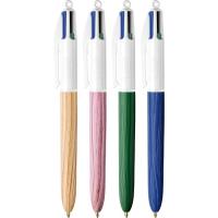 Bolígrafo de 4 colores madera punta 1 mm, ¿Cuál te llegará? Wood BIC, 1 ud