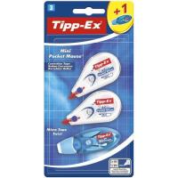 Cinta correctora 2 Mini Pocket Mouse + Micro tape Tipp-Ex BIC, pack 2+1