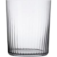 Vaso alto de vidrio transparente con relieve, Optic BOHEMIA, 50 cl