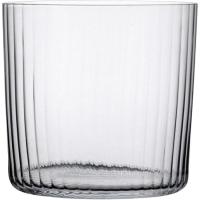 Vaso bajo de vidrio transparente con relieve, Optic BOHEMIA, 35 cl