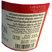 Aceitunas al mojo picón EL FARO, frasco 330 g