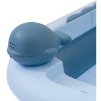 Bañera plegable azul con taza para enjuague INTERBABY, 80x47x21 cm