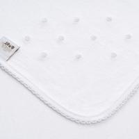 Gasa bordada puntos blancos, 100% algodón, Edad rec: +0 meses INTERBABY, 60x65 cm