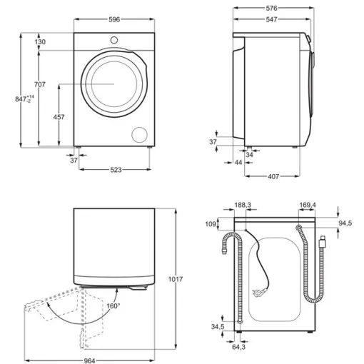 Lavadora de 8 kg LFA6I8275A AEG