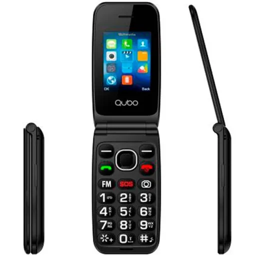 Teléfono móvil libre negro, Neo NW-BKSOS QUBO