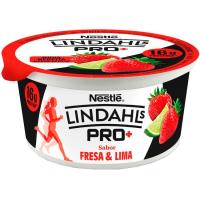 Producto lácteo pro de fresa-lima LINDAHLS, tarrina 160 g