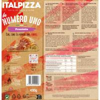 ITALPIZZA Nº1 Prosciutto pizza, kutxa 430 g