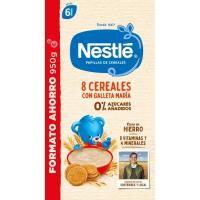 Papilla 8 cereales con galletas NESTLE, caja 950 g