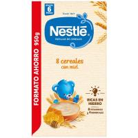Papilla 8 cereales con miel NESTLE, caja 950 g