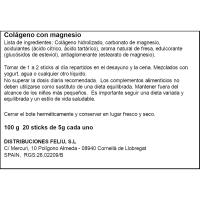 Colágeno c/ magnesio sabor fresa A. M LAJUSTICIA, caja 20 sticks