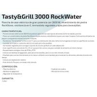 Plancha de asar Tasty&Grill 3000 RockWater, 2600W CECOTEC
