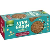 GULLON vitalgrain kakao eta arroza galletak, paketea 250 g