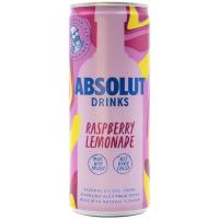 Vodka con limonada de frambuesa ABSOLUT, lata 25 cl