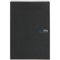 Cuaderno espiral A4 negro, tapa dura, cuadrículado 5x5, MIQUELRIUS, 120 hojas