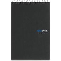 Cuaderno espiral A5 negro, tapa dura, cuadrículado 5x5, MIQUELRIUS, 120 hojas