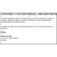 Ketchup + Barbacoa PRIMA, pack 1 ud