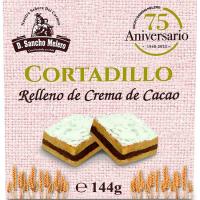 Cortadillo relleno de cacao SANCHO MELERO, caja 144 g