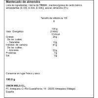 SANCHO MELERO mantekadoak, % 5 almendra, kutxa 190 g