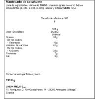 SANCHO MELERO mantekadoak, % 5 kakahuetea, kutxa 190 g