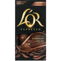 L'OR Flavours txokolate kafea, bateragarria Nespressorekin, kutxa 10 ale