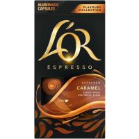 Café Flavours caramelo compatible Nespresso L'OR, caja 10 uds