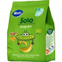 Snack ecológico de guisantes y maíz HERO, paquete 40 g