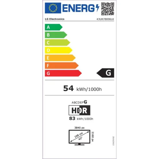 TV Led  43" 4K UHD Smart 43UR78006LK LG