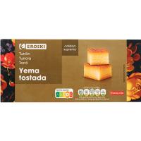 Turrón de yema tostada EROSKI, caja 200 g