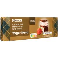 EROSKI praline eta marrubi-jogurt turroia, kutxa 150 g