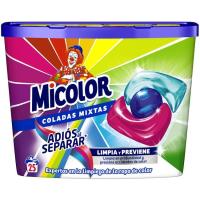 Detergente triocápsulas MICOLOR ADIOS AL SEPARAR, caja 25 dosis