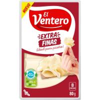 Queso VENTERO,  lonchas extrafinas, bandeja 80 g