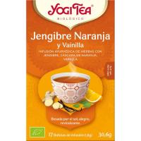 YOGI TEA jengibre eta laranja tea, kutxa 30,6 g