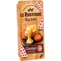 Queso Raclette sin corteza LE RUSTIQUE, lonchas, bandeja 350 g