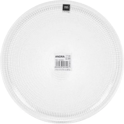 Plato llano de vidrio 27 cm Andra, 1 ud
