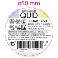 Botella termo Sugar, acero inox tapa azul, frío calor 12 horas QUID, 750 ml