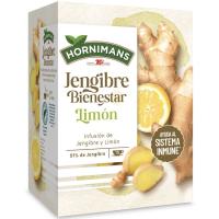 Infusión de jengibre y limón HORNIMANS, caja 15 sobres