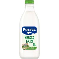 Leche fresca eco semidesnatada PULEVA, botella 1 litro